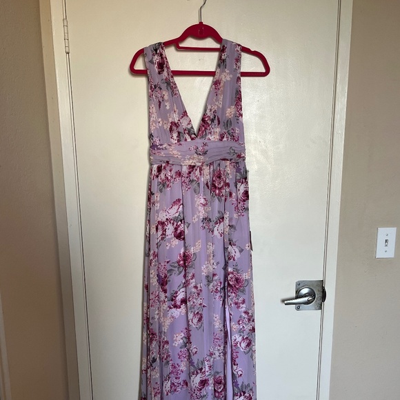 NWT Lavender Roses Flowy Maxi Dress - Picture 6 of 12